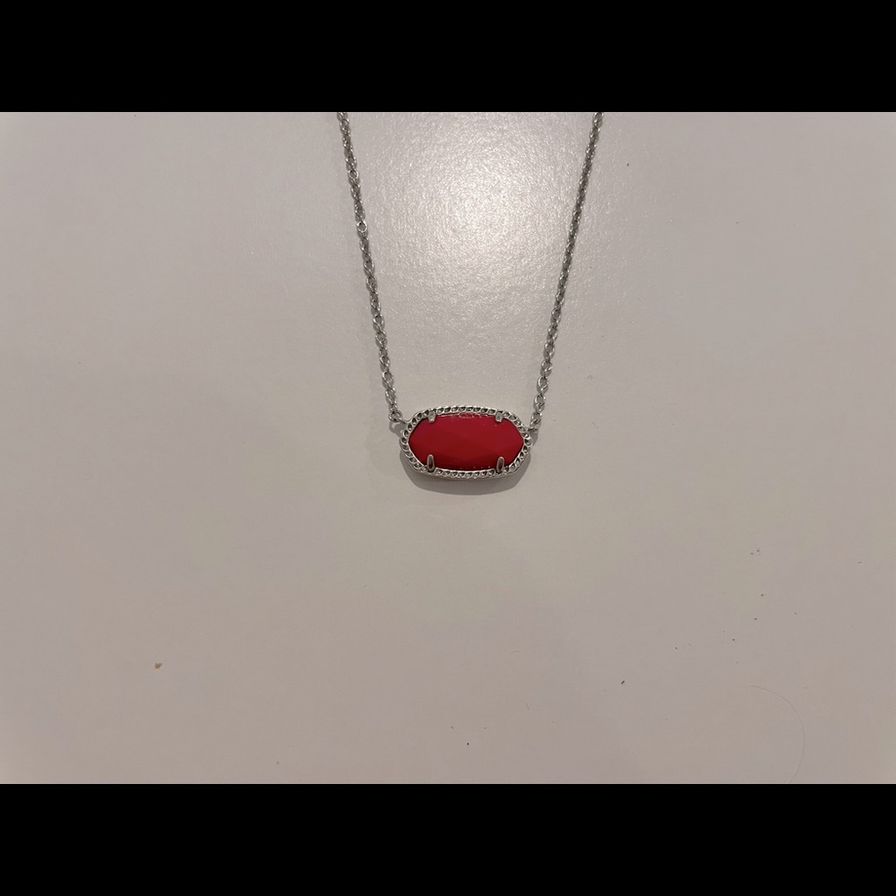 Brand New Kendra Scott Eliza Necklace In Ruby Red